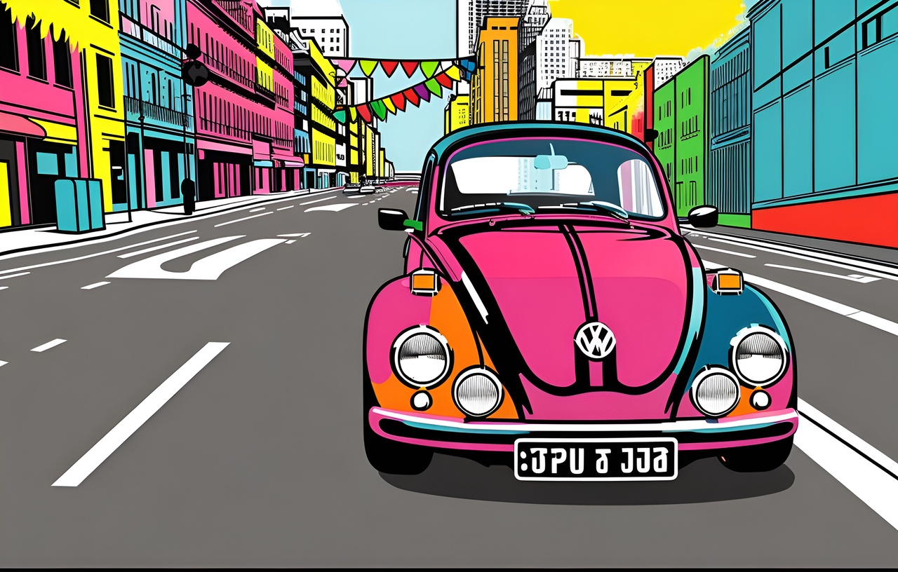 turn car photo into pop art