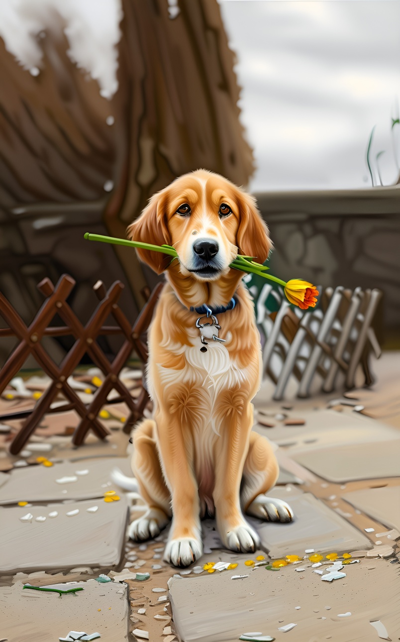 customized dog oil painting from photo