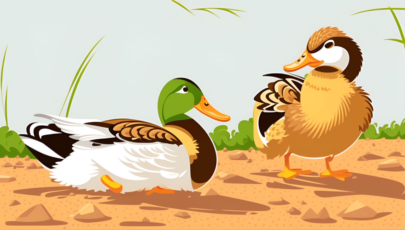 turn animal (duck) photo into cartoon drawing