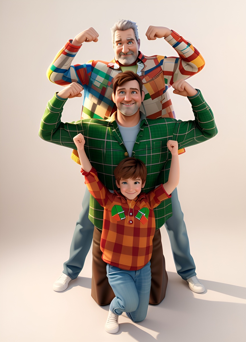 turn family photo into 3D cartoon