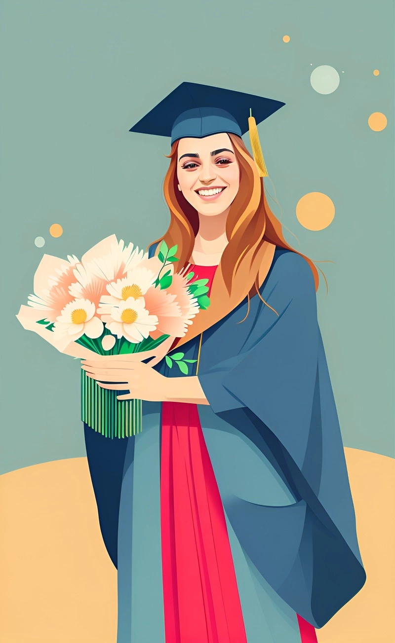 trasforma la foto di laurea in arte vettoriale (illustrazione)