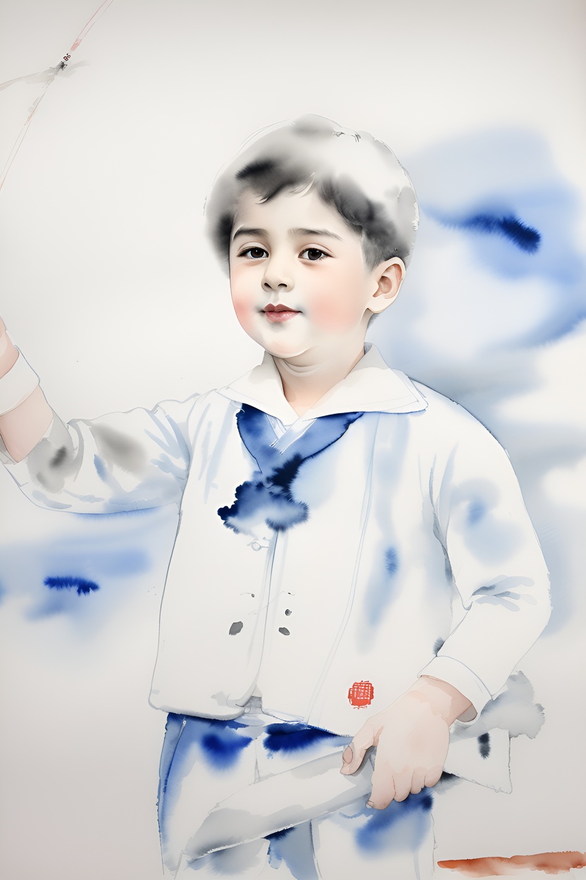 turn old photo into Chinese painting