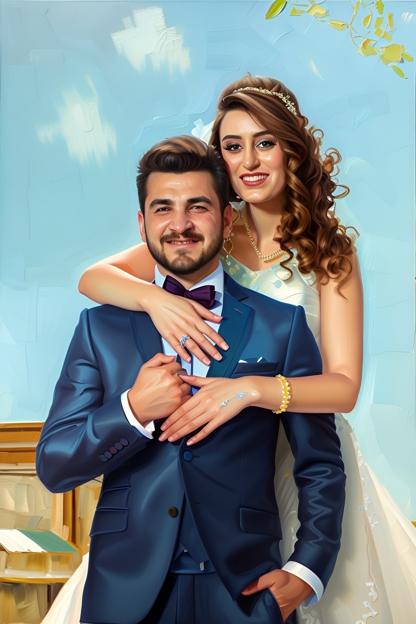 add vibrant touches to wedding photo