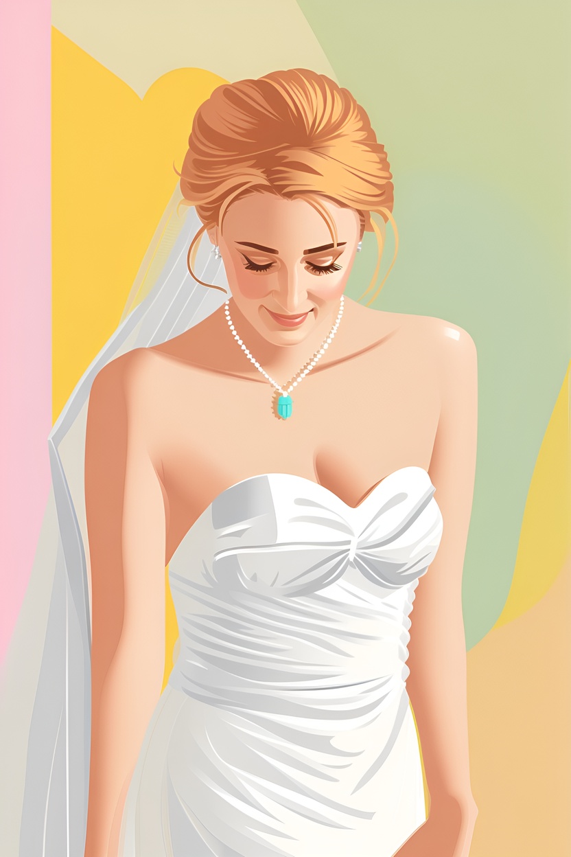 a vector art picture of wedding from a reference photo, made by generative AI similar as Midjourney and ChatGPT