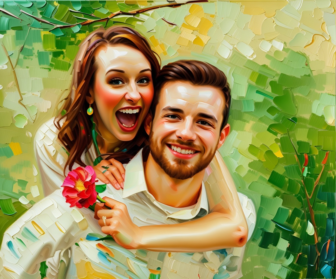 Wedding Photo to Vibrant Painting